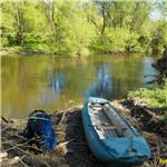 Sázava v Čerčanech poblíž nádraží