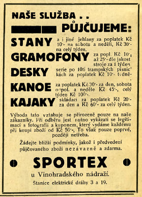 Inzerát Sportexu Inzerát Sportexu