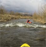 Nysa pod Roztoki, 5.3.2019, 2,2 m3/s v Miedzylesie