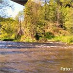 Peřeje pod železničním mostem