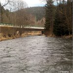 Silniční most přes Svatavu pod železniční stanicí Rotava