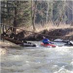 Únorové koupání na horní Hejlovce