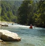 Peřej na Grossache 08/2025, 23 m3/s Hutte